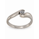 Pre Owned 18ct White Gold Diamond Solitaire Ring ZC43